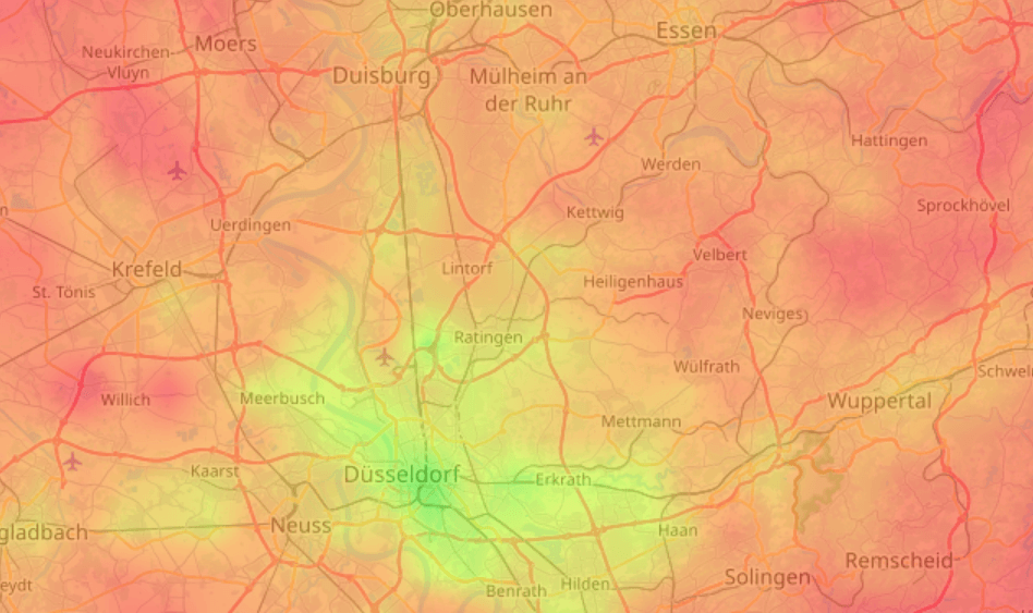 Travel time in VRR-region - Starting with Main Stations | Lambda_page